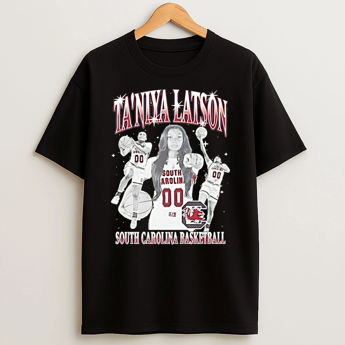 Taniya Latson South Carolina Gamecocks Basketball Illustrated Shirts
