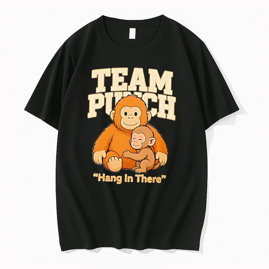 Team Punch Hang In There Orange Monkey Hugging Monkey Shirts