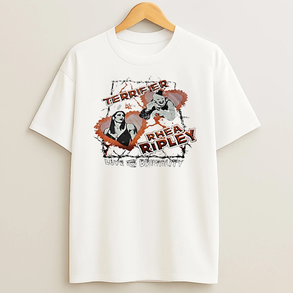 Terrifier Rhea Ripley Love And Brutality Shirts