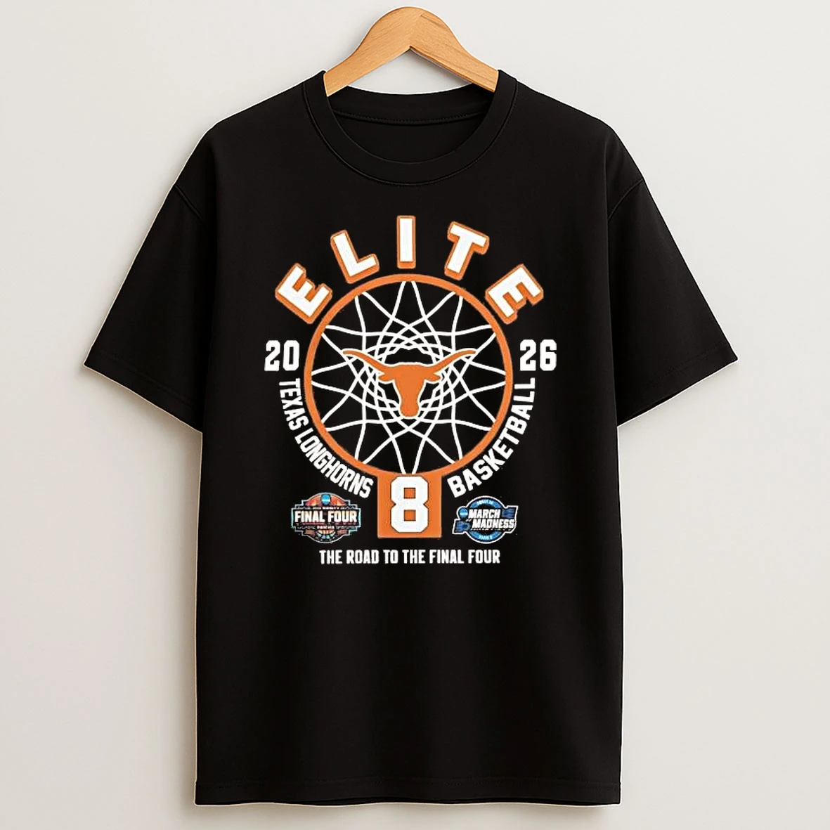 Texas Longhorns 2026 Elite 8 Womens Basketball Road To The Final Four Tee Shirts