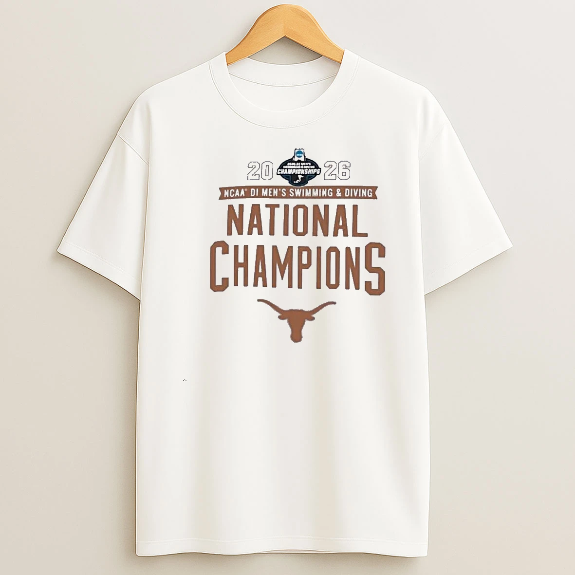 Texas Longhorns 2026 Ncaa Mens Swimming Diving National Champions Shirts