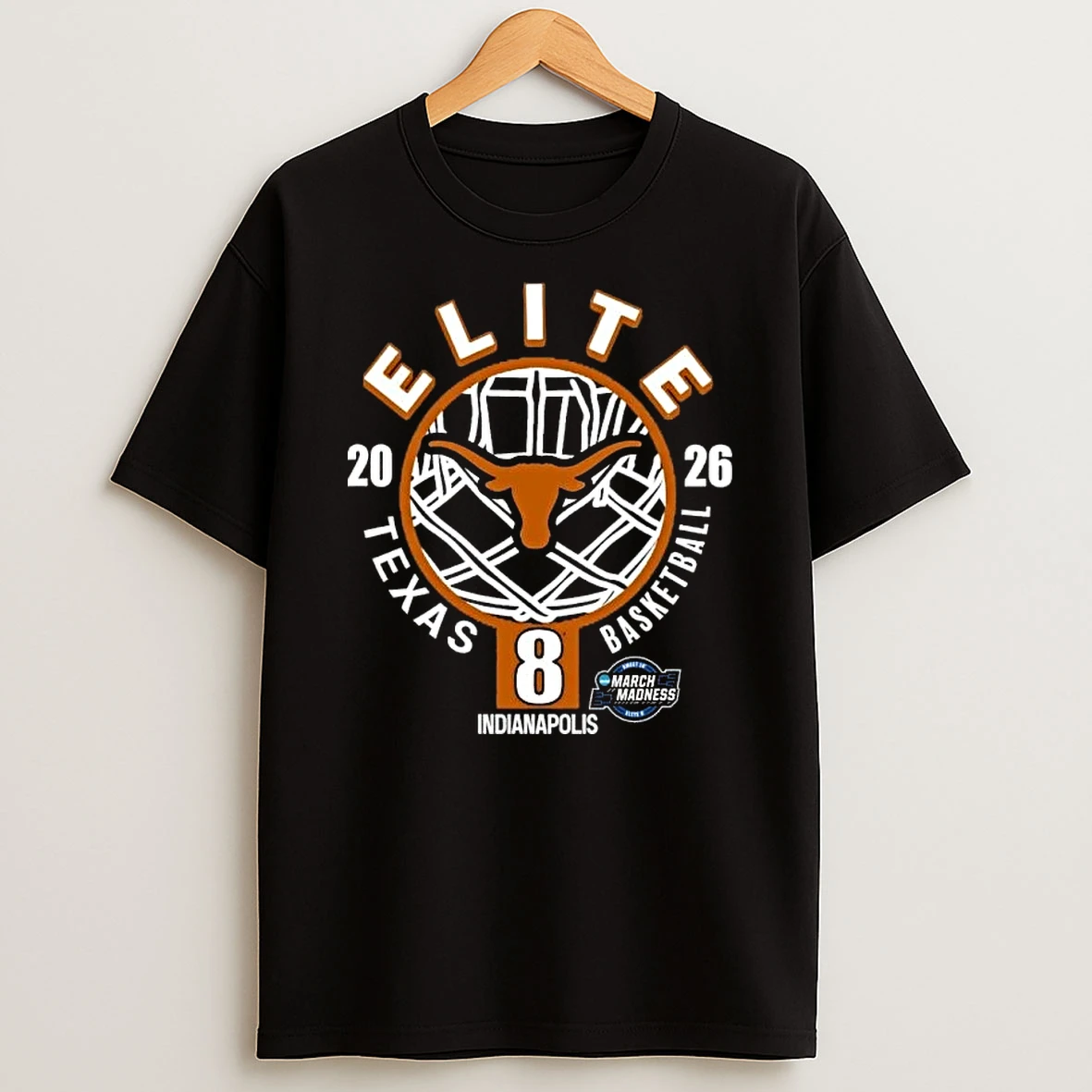 Texas Longhorns Ncaa Mens Basketball Tournament March Madness Elite Eight 2026 Shirts