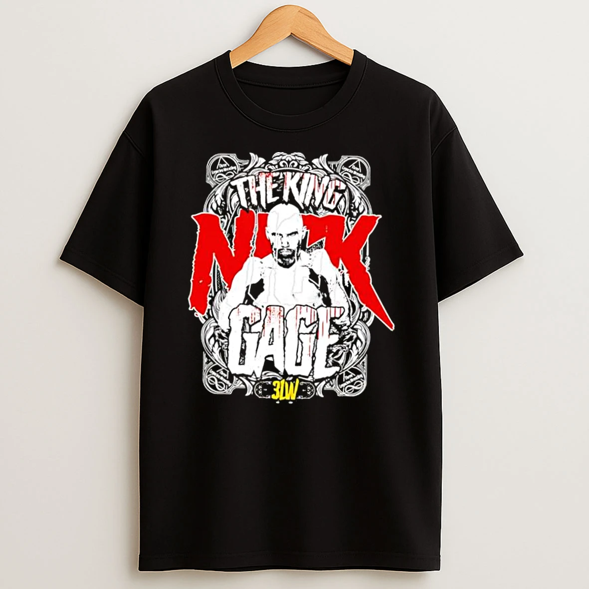 The King Nick Gage Three Legacies Wrestling Crown Shirts