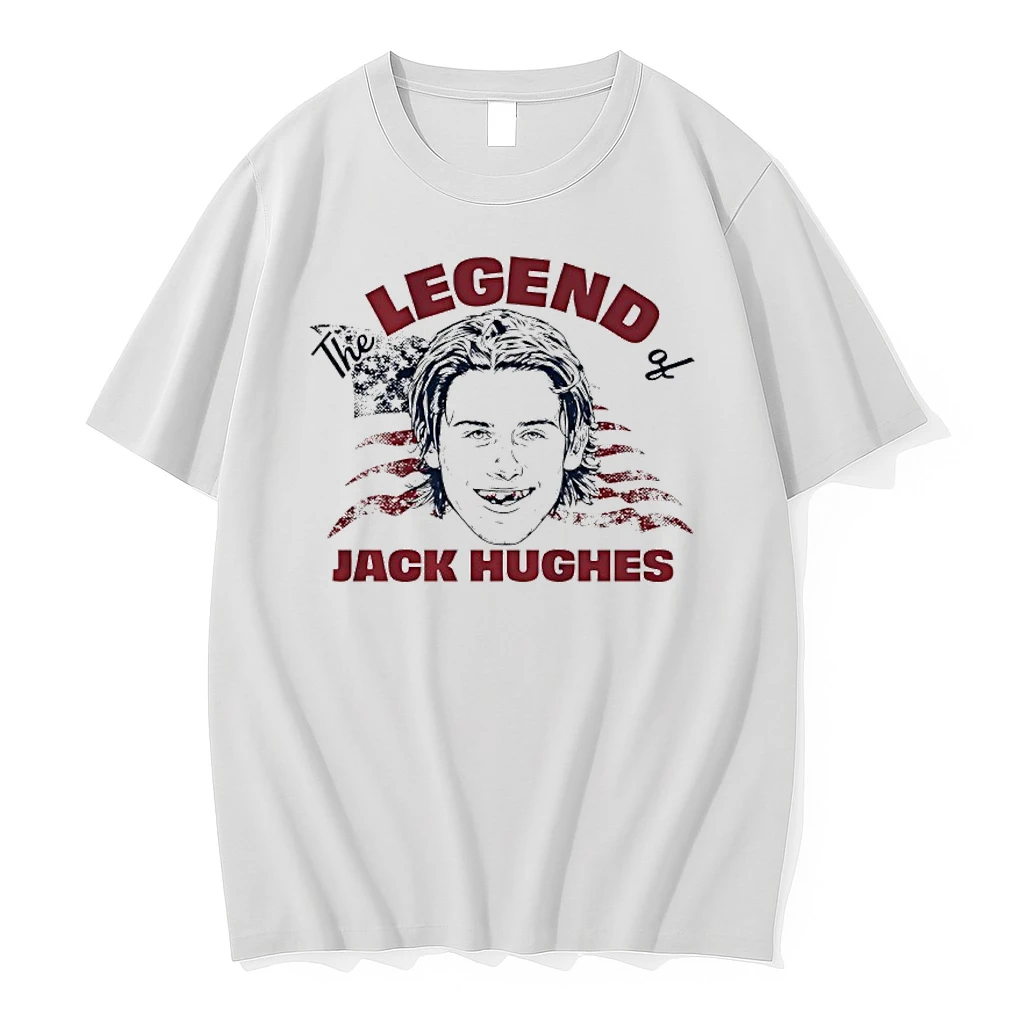 The Legend Of Jack Hughes Big Head American Flag Shirts