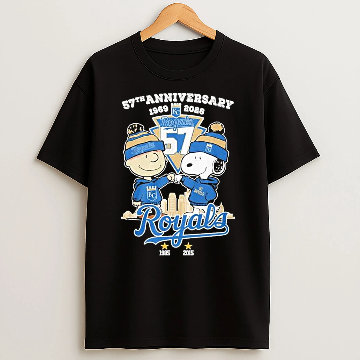 The Peanuts Fistbump X Kansas City Royals 57th Anniversary 1969 2026 Shirts
