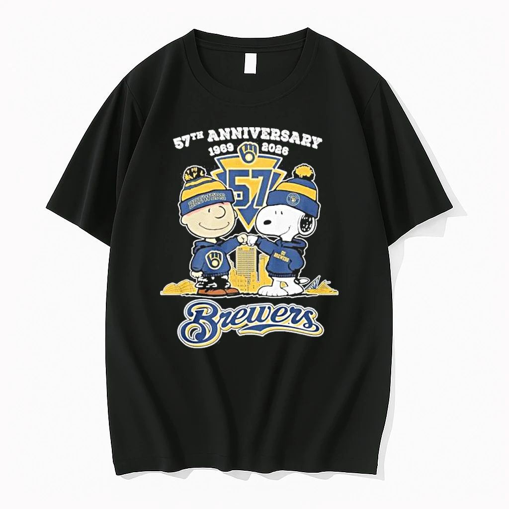 The Peanuts Fistbump X Milwaukee Brewers 57th Anniversary 1969 2026 Shirts