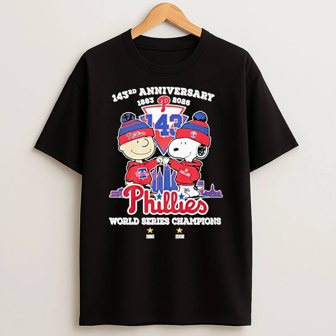 The Peanuts Fistbump X Philadelphia Phillies 143rd Anniversary 1883 2026 World Series Champions Shirts