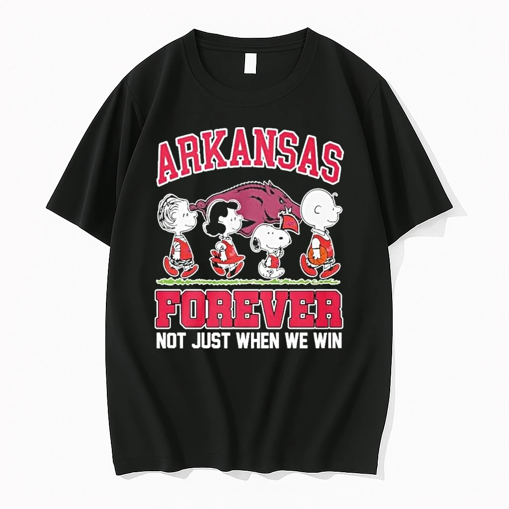 The Peanuts X Arkansas Basketball Forever Not Just When We Win Shirts