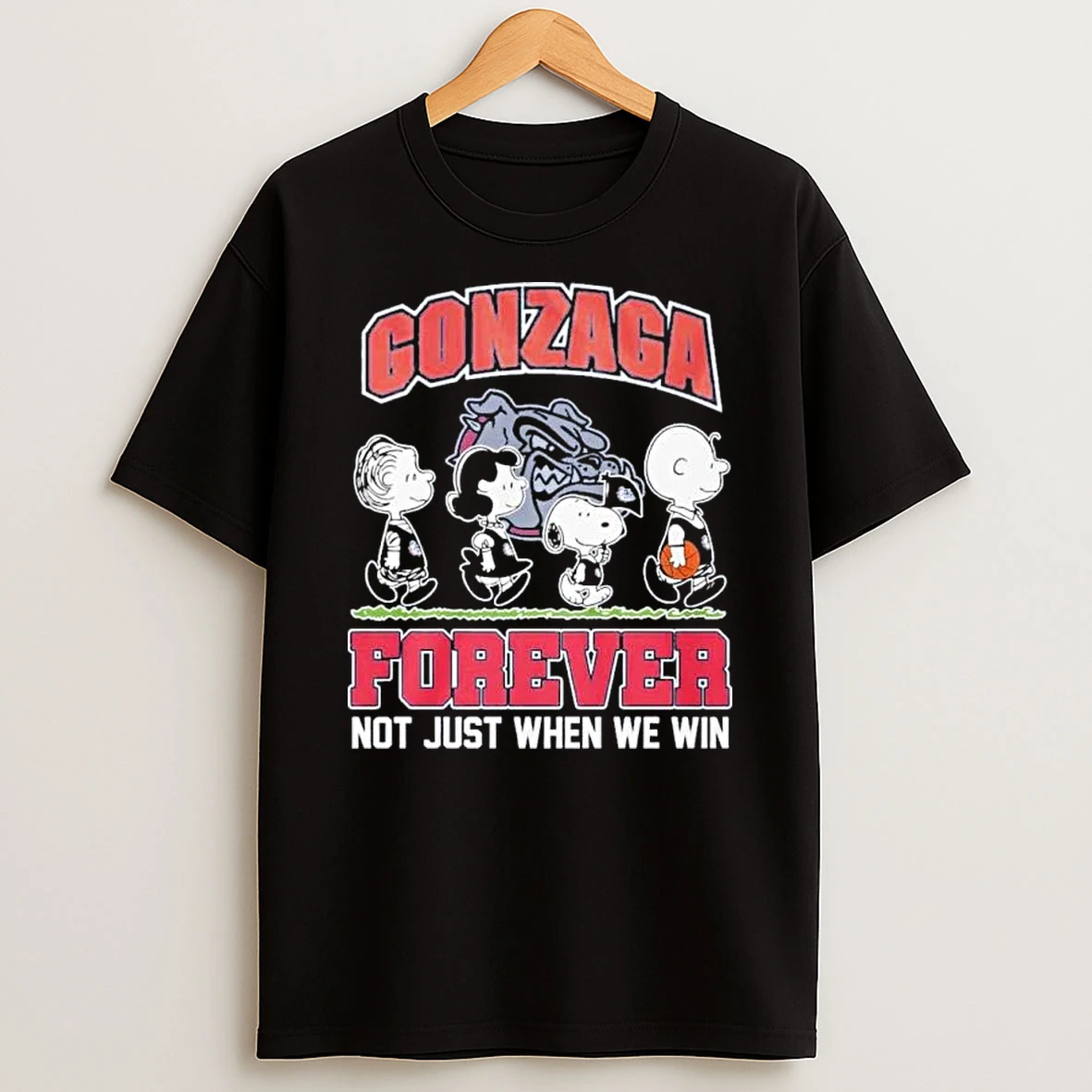 The Peanuts X Gonzaga Basketball Forever Not Just When We Win Shirts