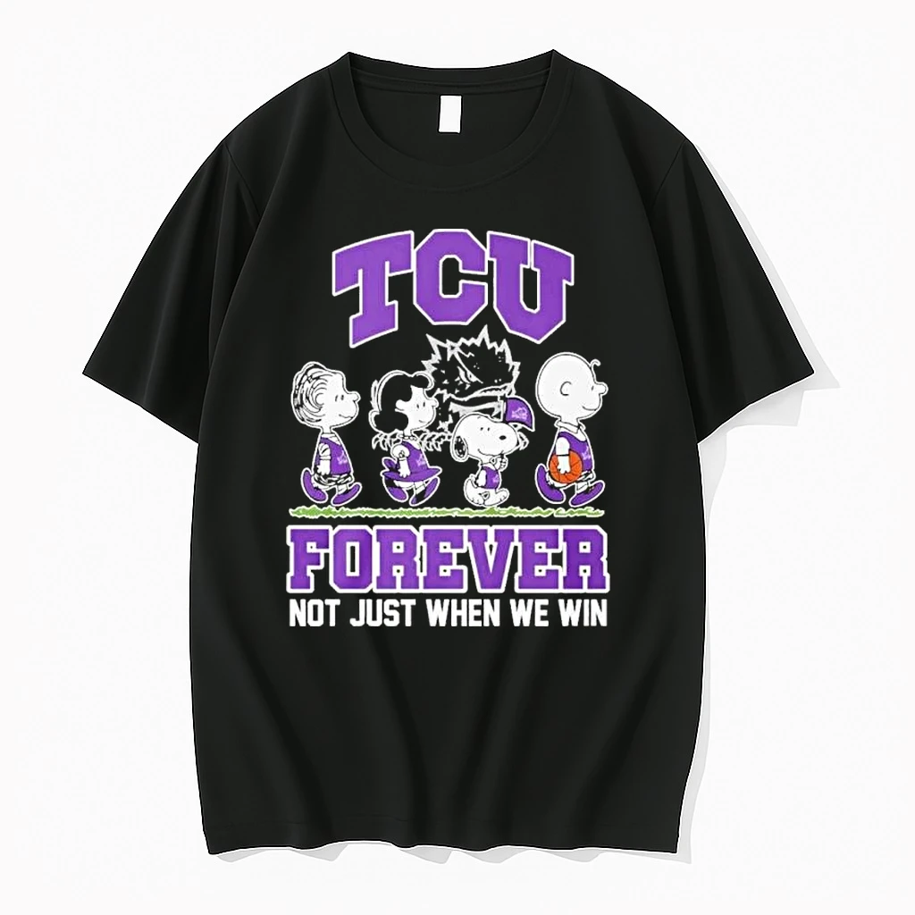 The Peanuts X Tcu Basketball Forever Not Just When We Win Shirts