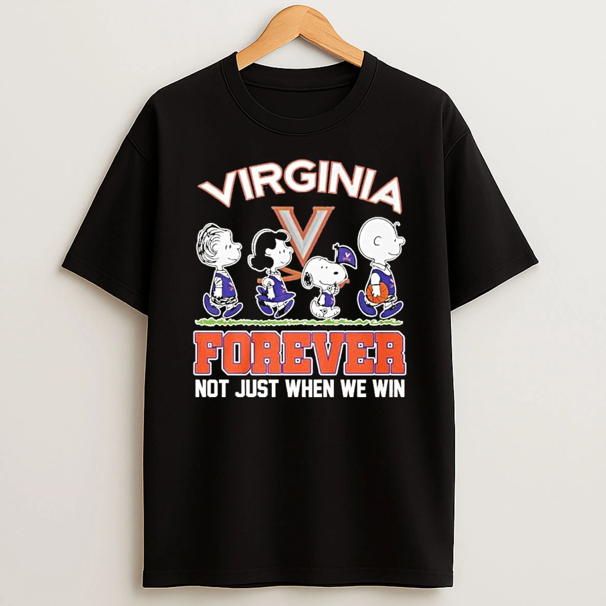 The Peanuts X Virginia Basketball Forever Not Just When We Win Shirts