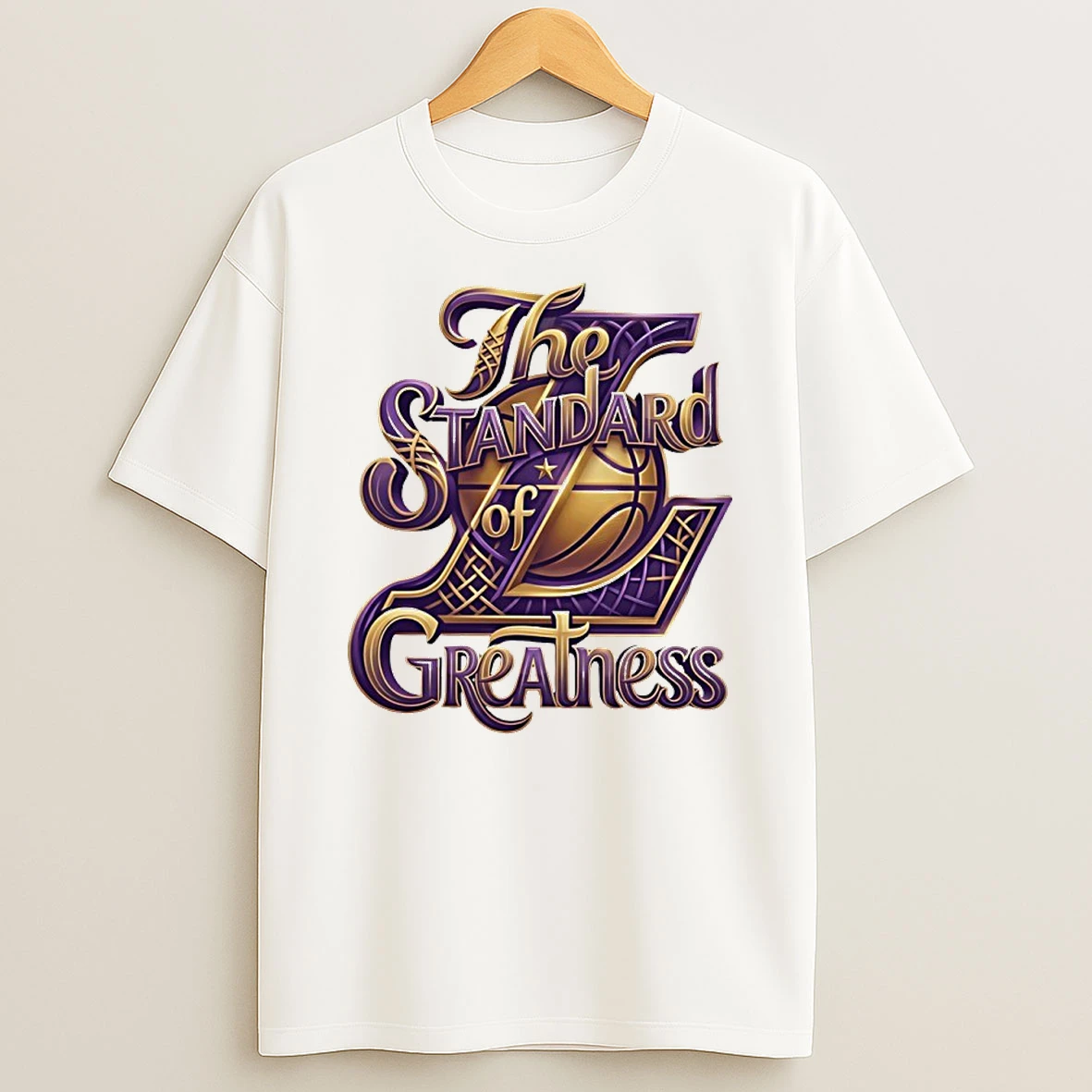 The Standard Of Greatness Los Angeles Lakers Basketball Shirts