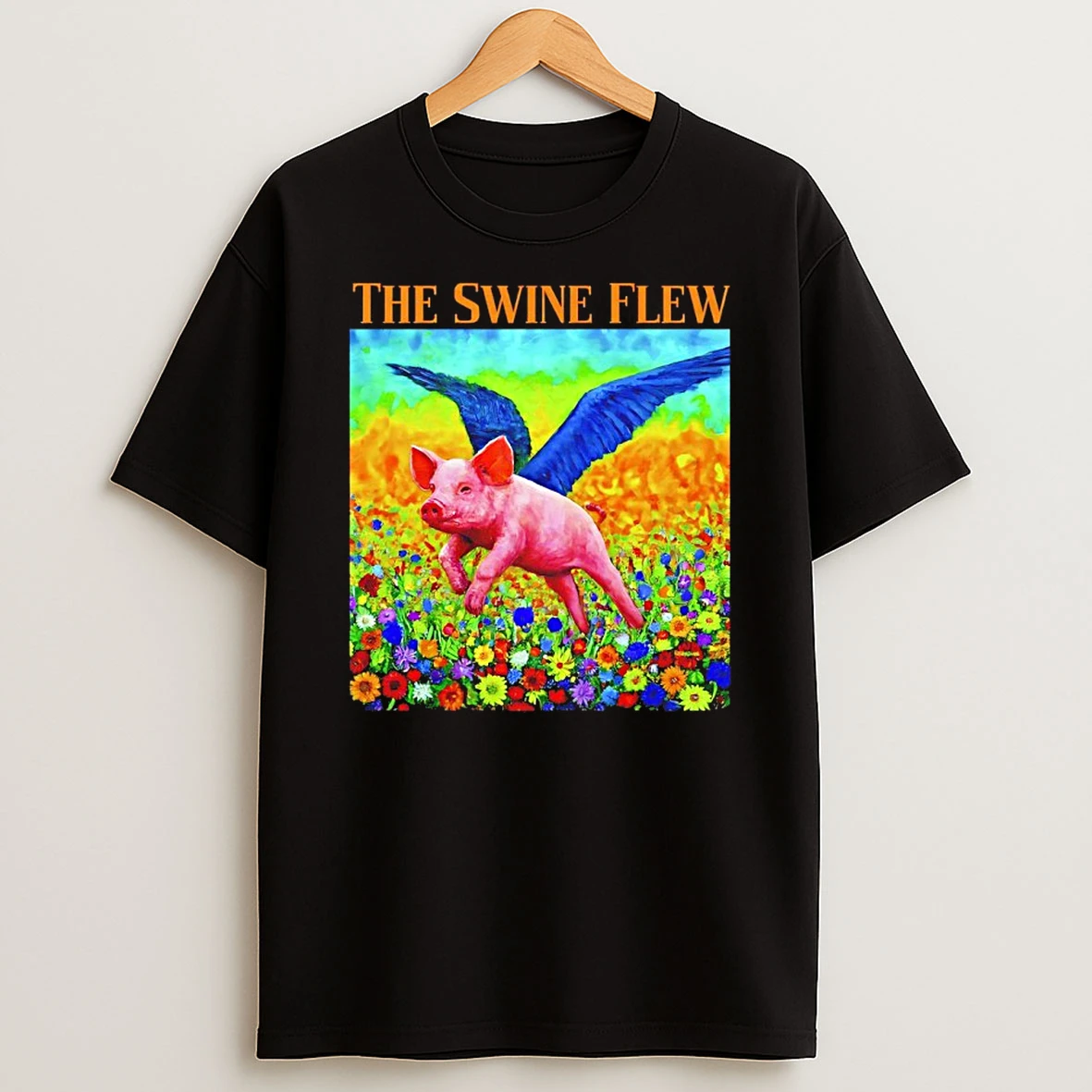 The Swine Flew Pig With Wings Meme Shirts