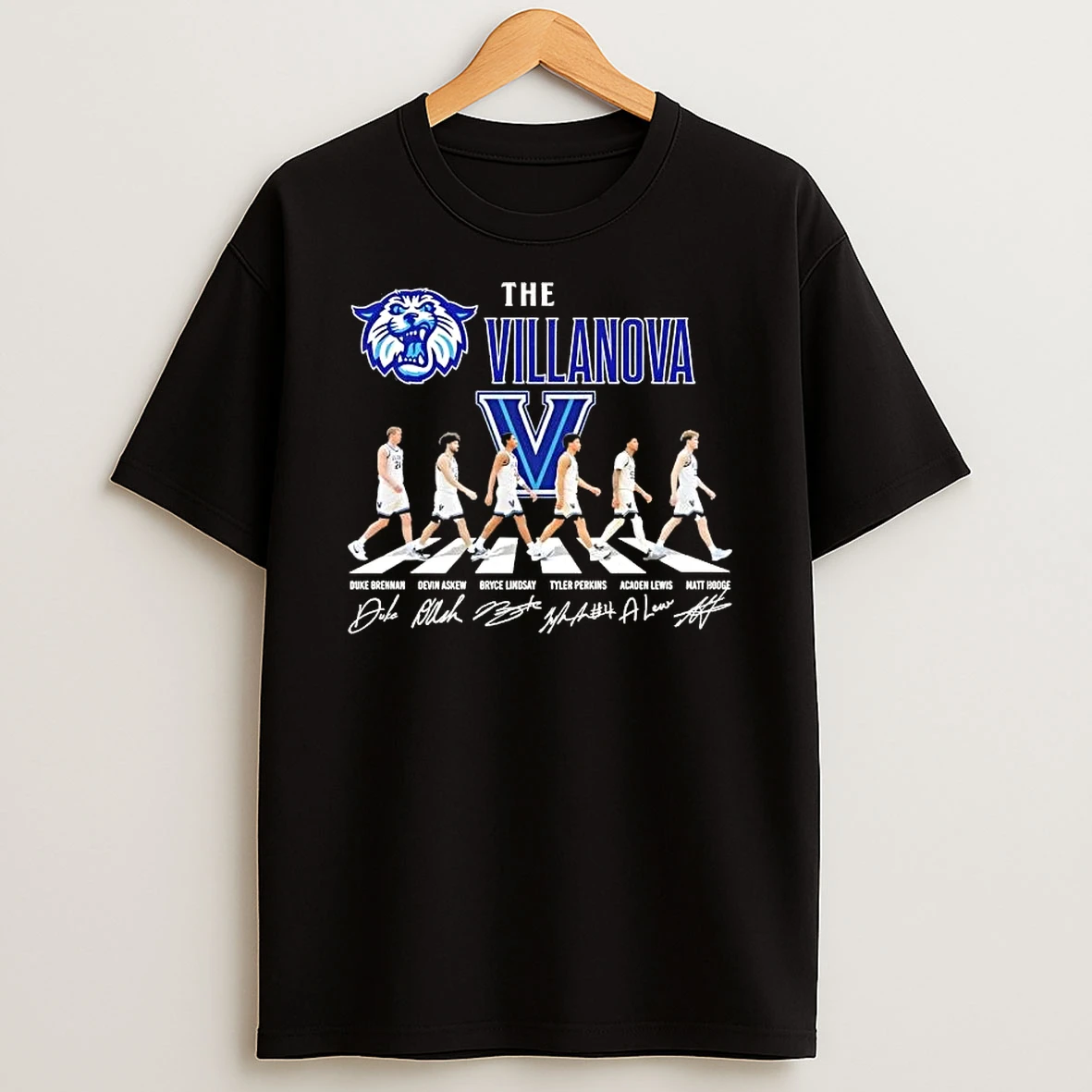 The Villanova Wildcats Duke Brennan And Players Abbey Road Signatures Shirts