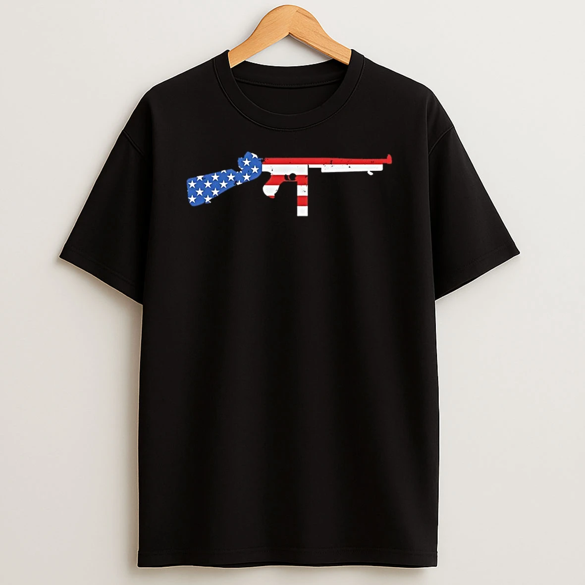 Thompson Gun United State Flag Shirts