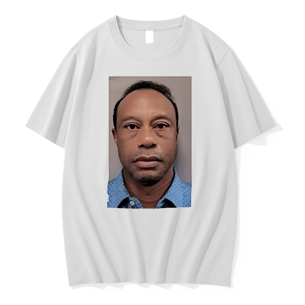 Tiger Woods Mugshot Funny Shirts