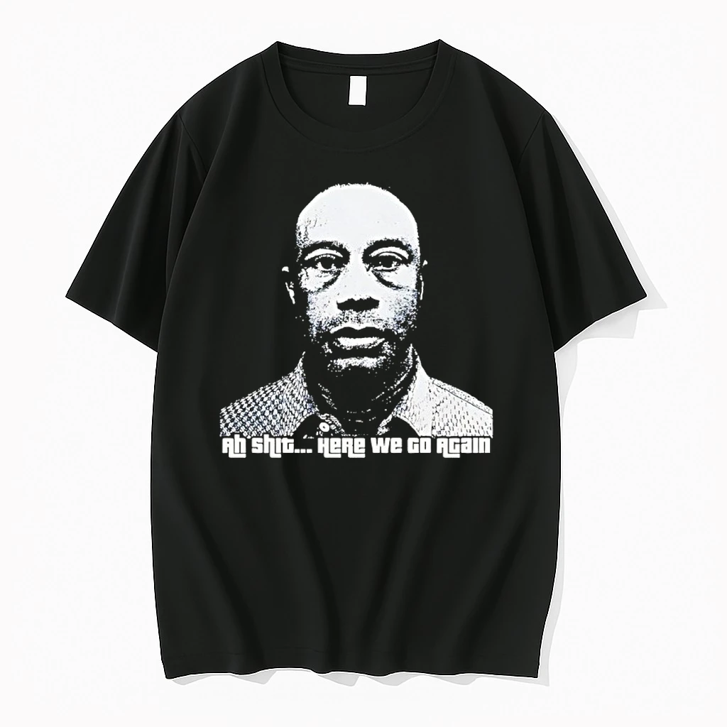 Tiger Woods Ah Shit Here We Go Again Mugshot 2026 Graphic Shirts