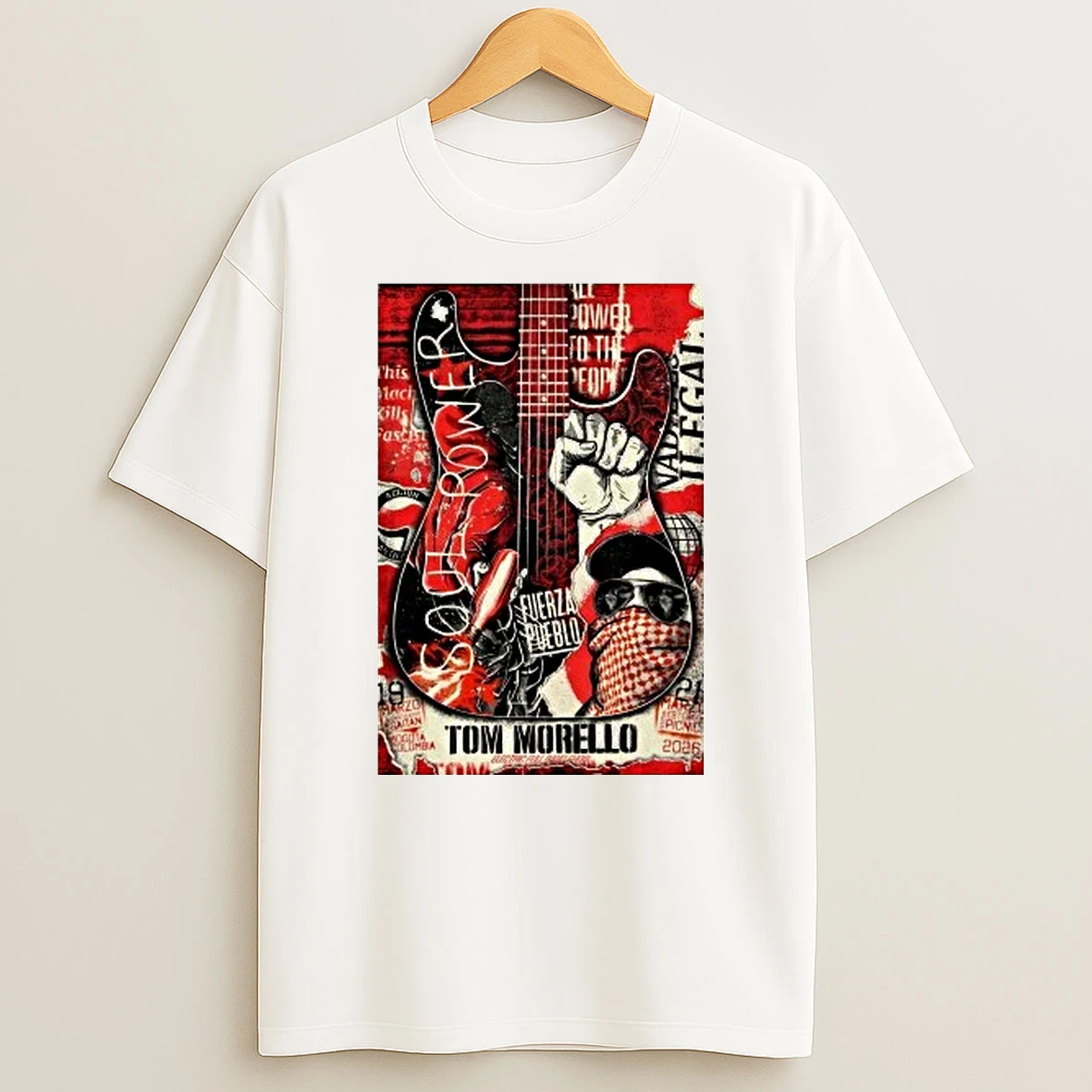 Tom Morello Mar 21 2026 Parque Simon Bolivar In Bogota Colombia Shirts