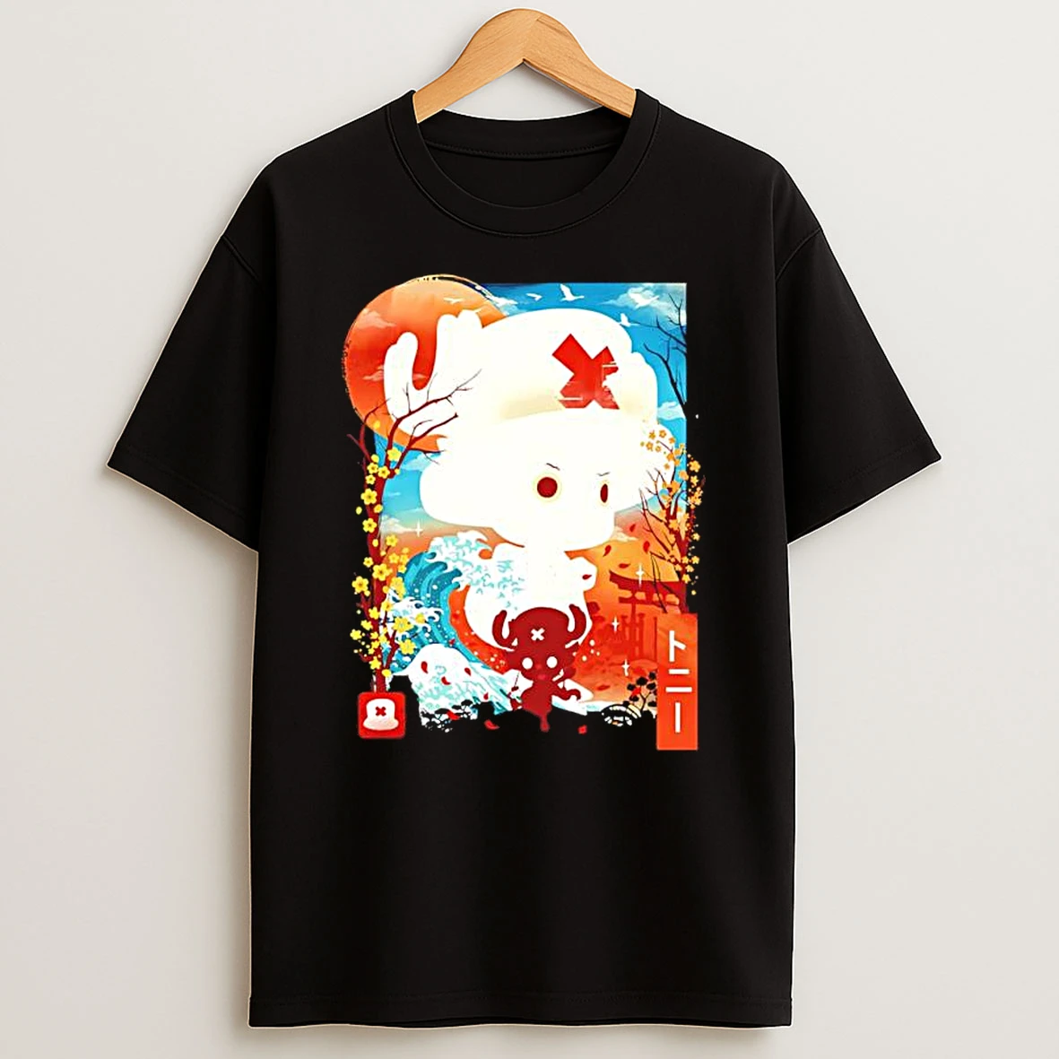 Tony Tony Chopper One Piece Anime Silhouette Ukiyo E Shirts