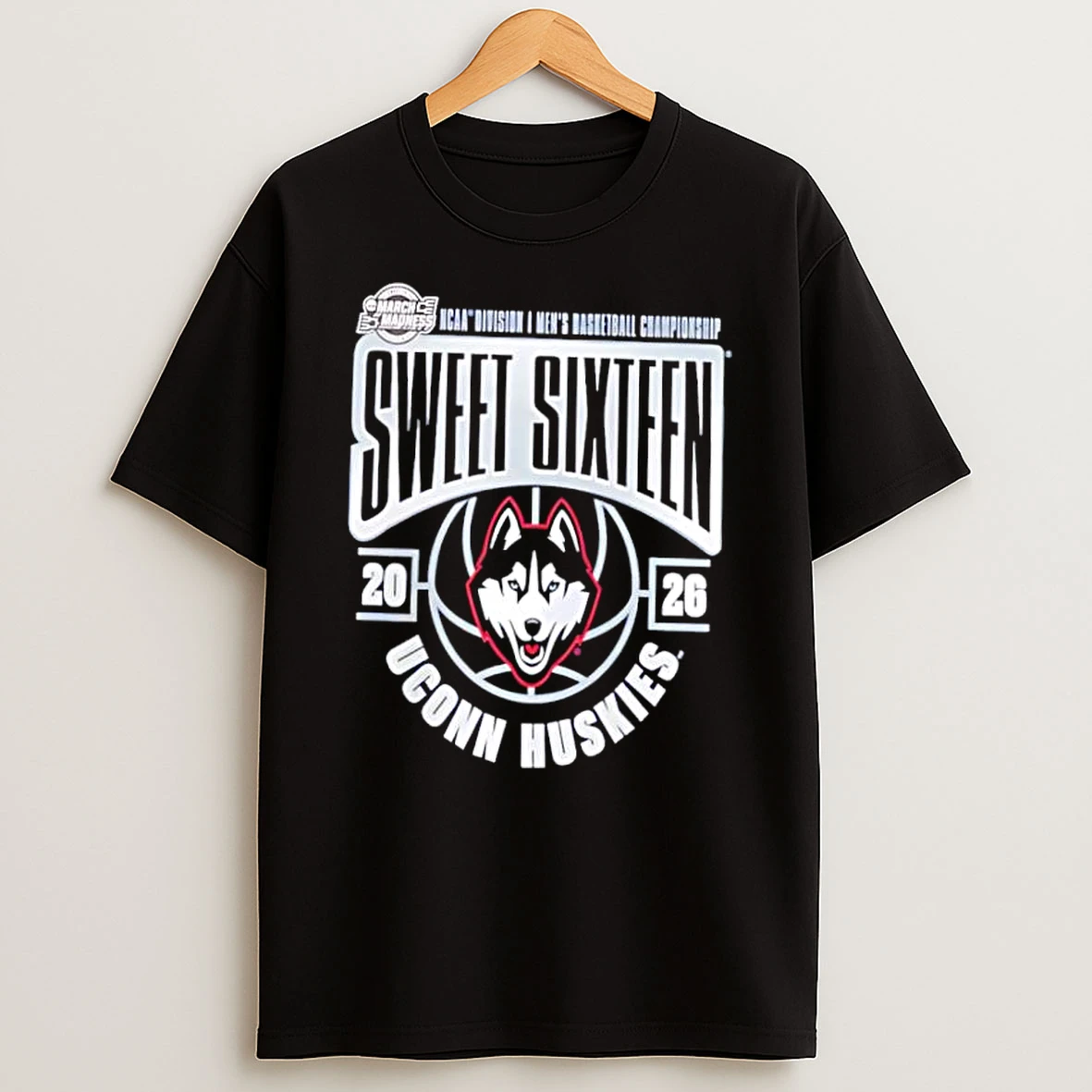 Top Uconn Huskies 2026 Ncaa Mens Basketball Tournament March Madness Sweet 16 Shirts