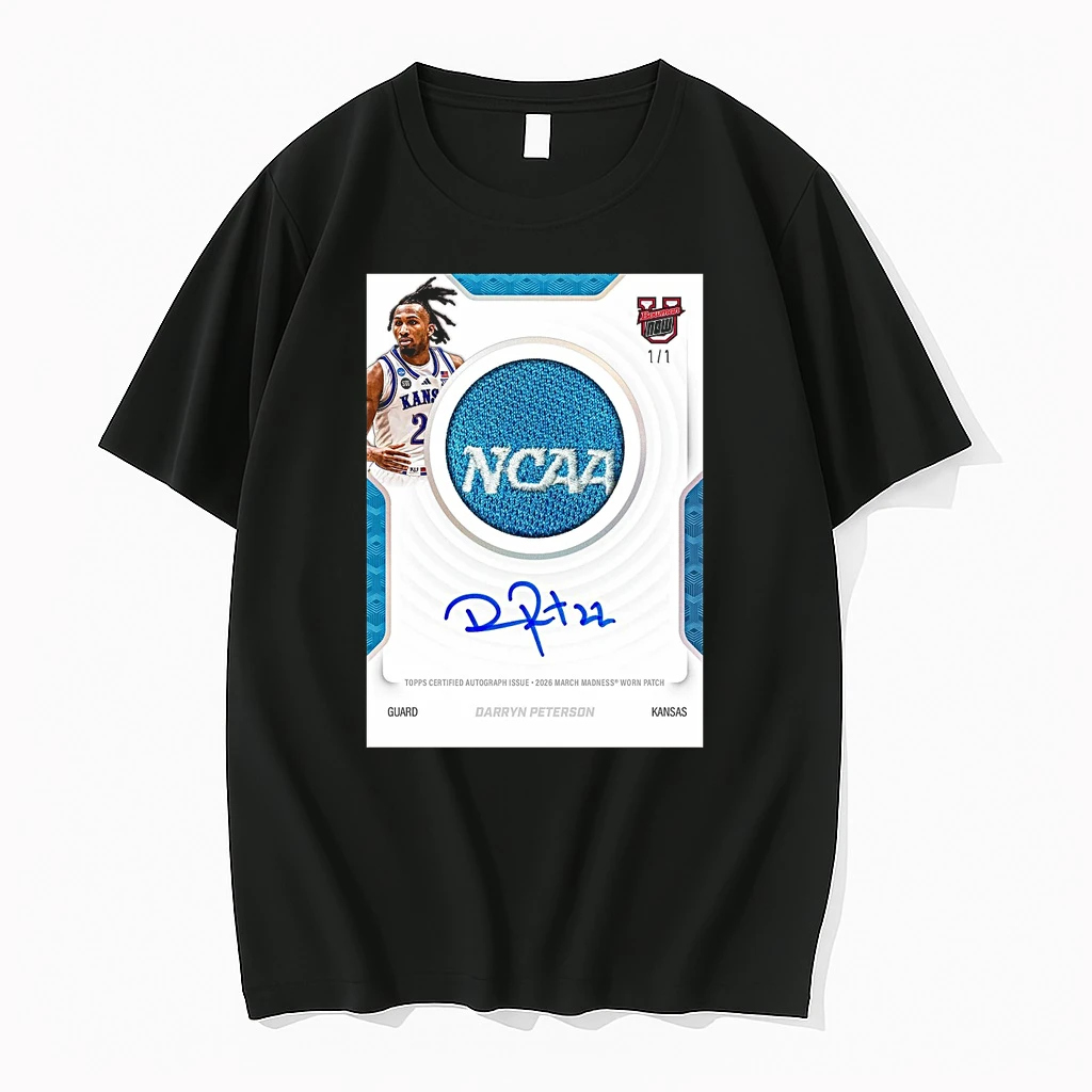 Topps Certified Autograph Issue 2026 March Madness Worn Patch Darryn Peterson Kansas Shirts