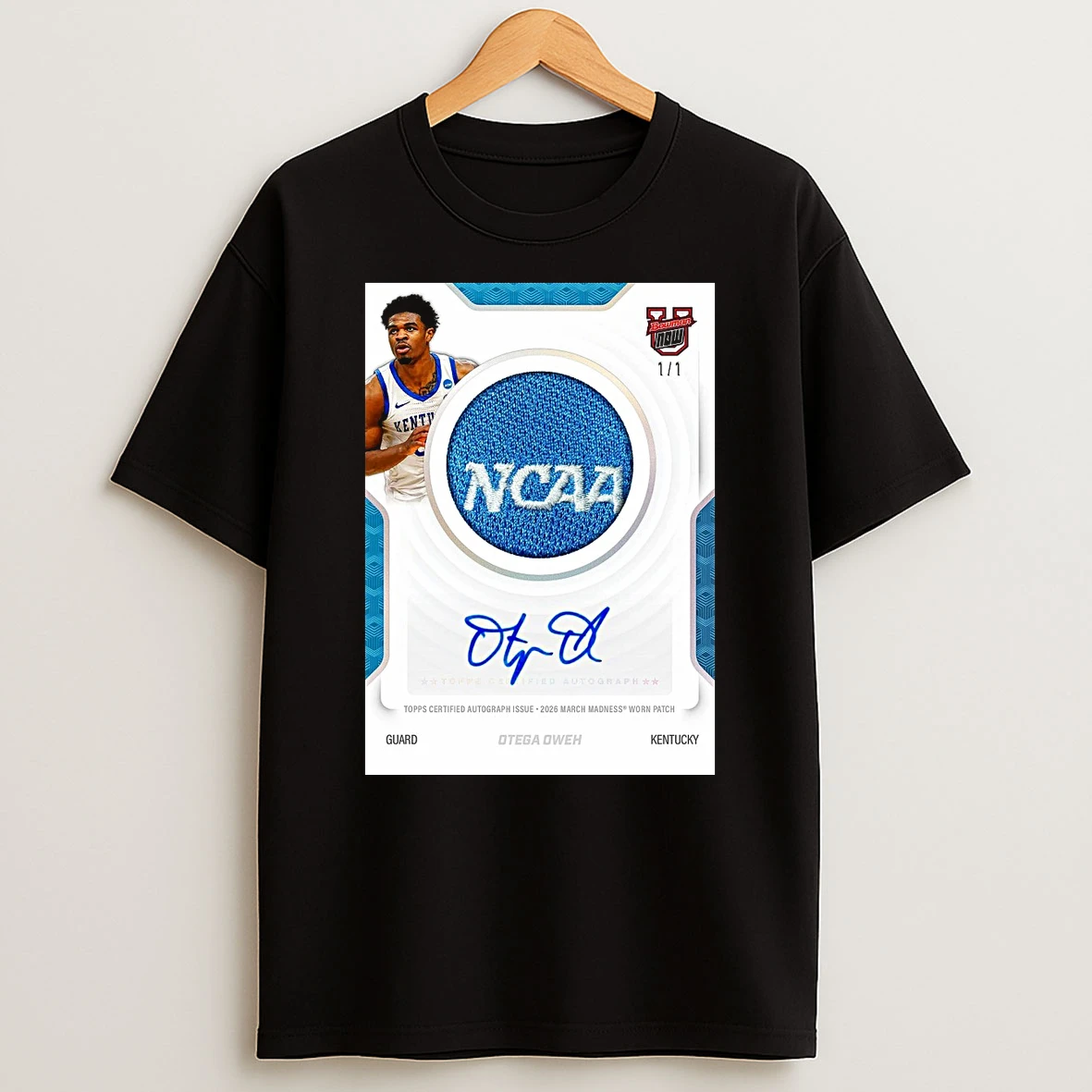 Topps Certified Autograph Issue 2026 March Madness Worn Patch Otega Oweh Kentucky Shirts