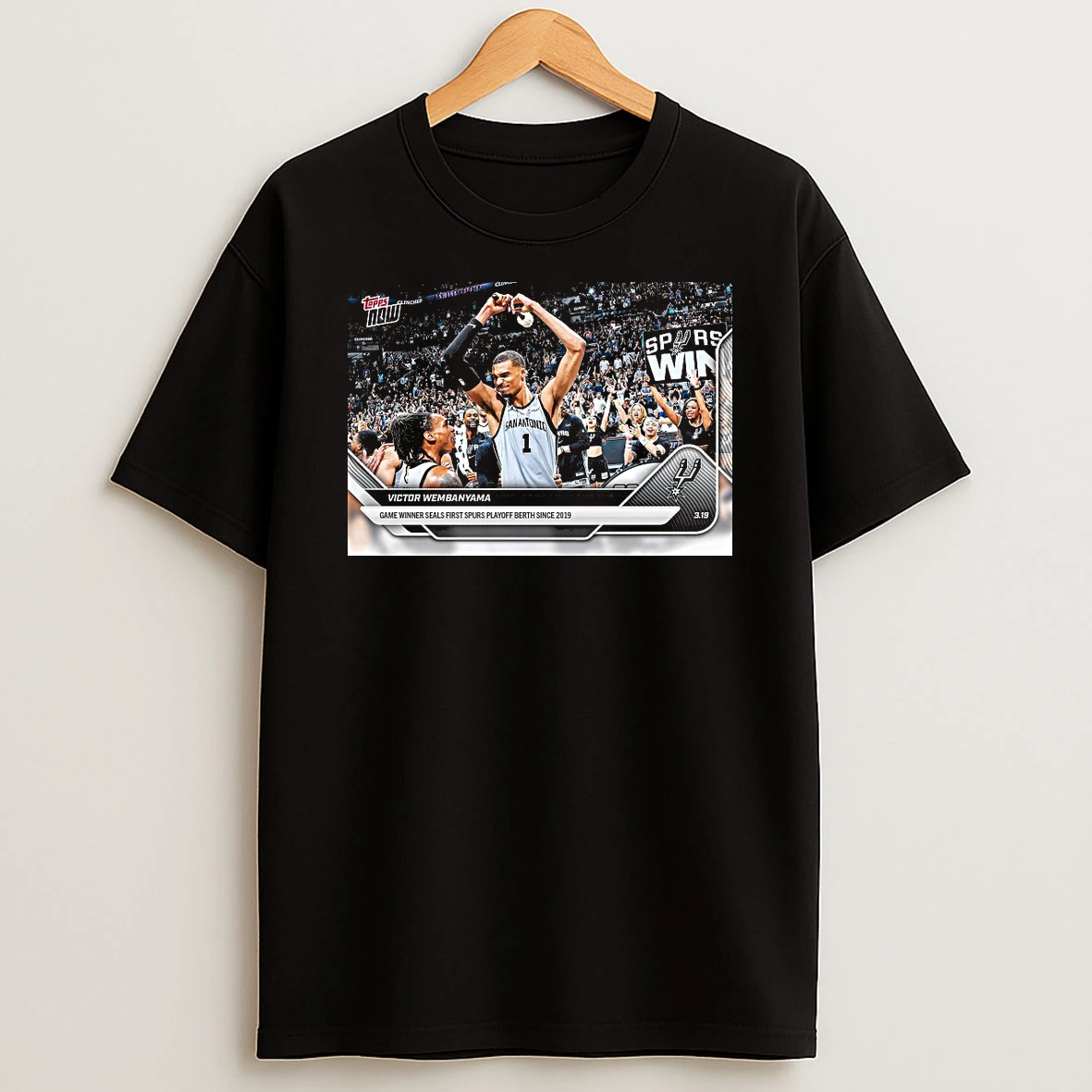 Topps Victor Wembanyama Game Winner Seals First Spurs Playoff Berth Since 2019 Shirts