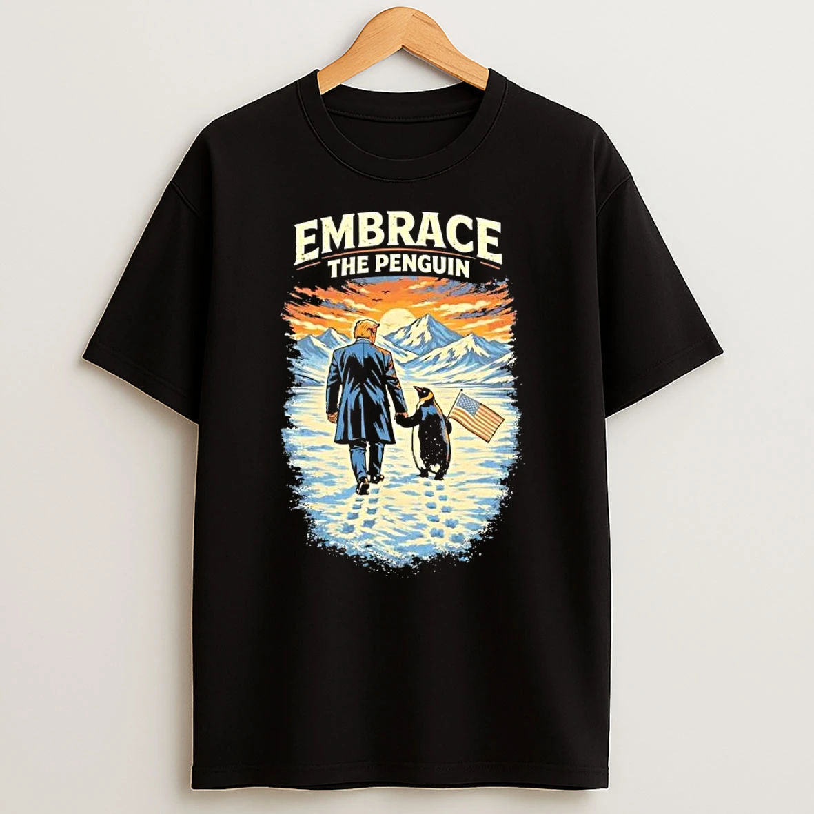Trump Embrace The Penguin Us Flag Shirts