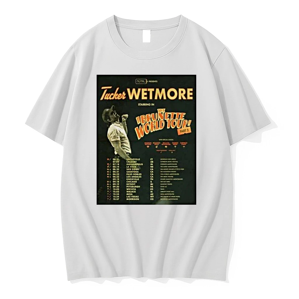 Tucker Wetmore The Brunette World Tour Part 2 2026 North America Shirts