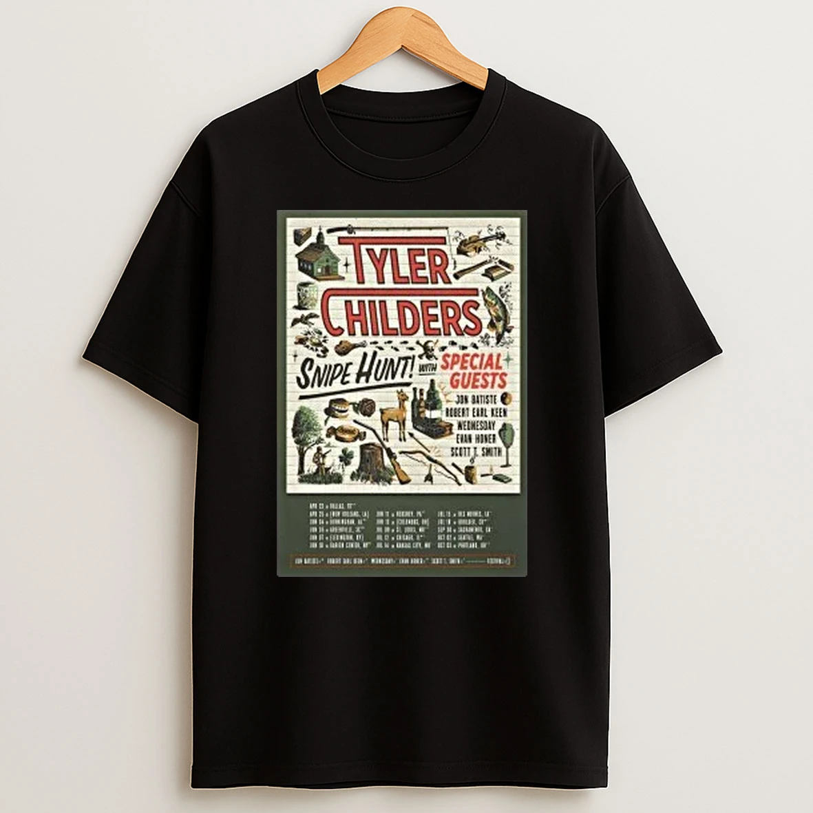 Tyler Childers Blotter Sheet Snipe Hunt Tour 2026 Shirts