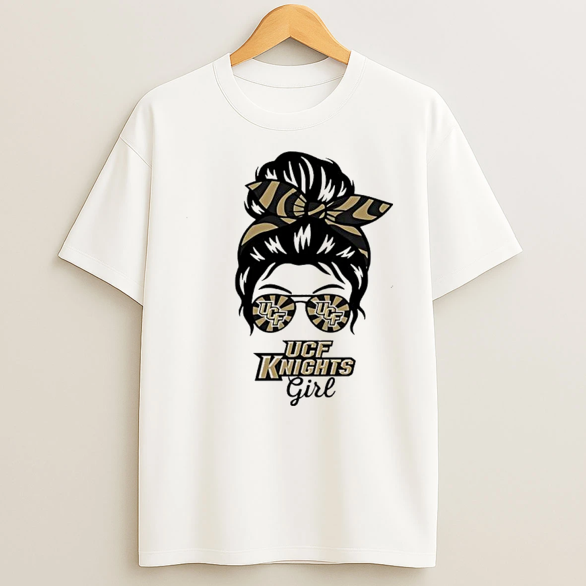 Ucf Knights Girl Sunglasses Messy Bun Shirts