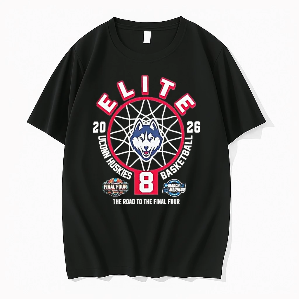 Uconn Huskies 2026 Elite 8 Womens Basketball Road To The Final Four Tee Shirts