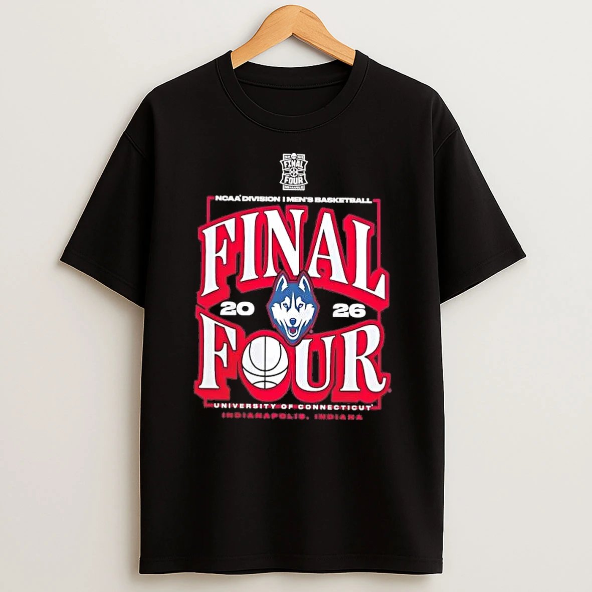 Uconn Huskies 2026 Mens Basketball Tournament Final Four Tee Shirts