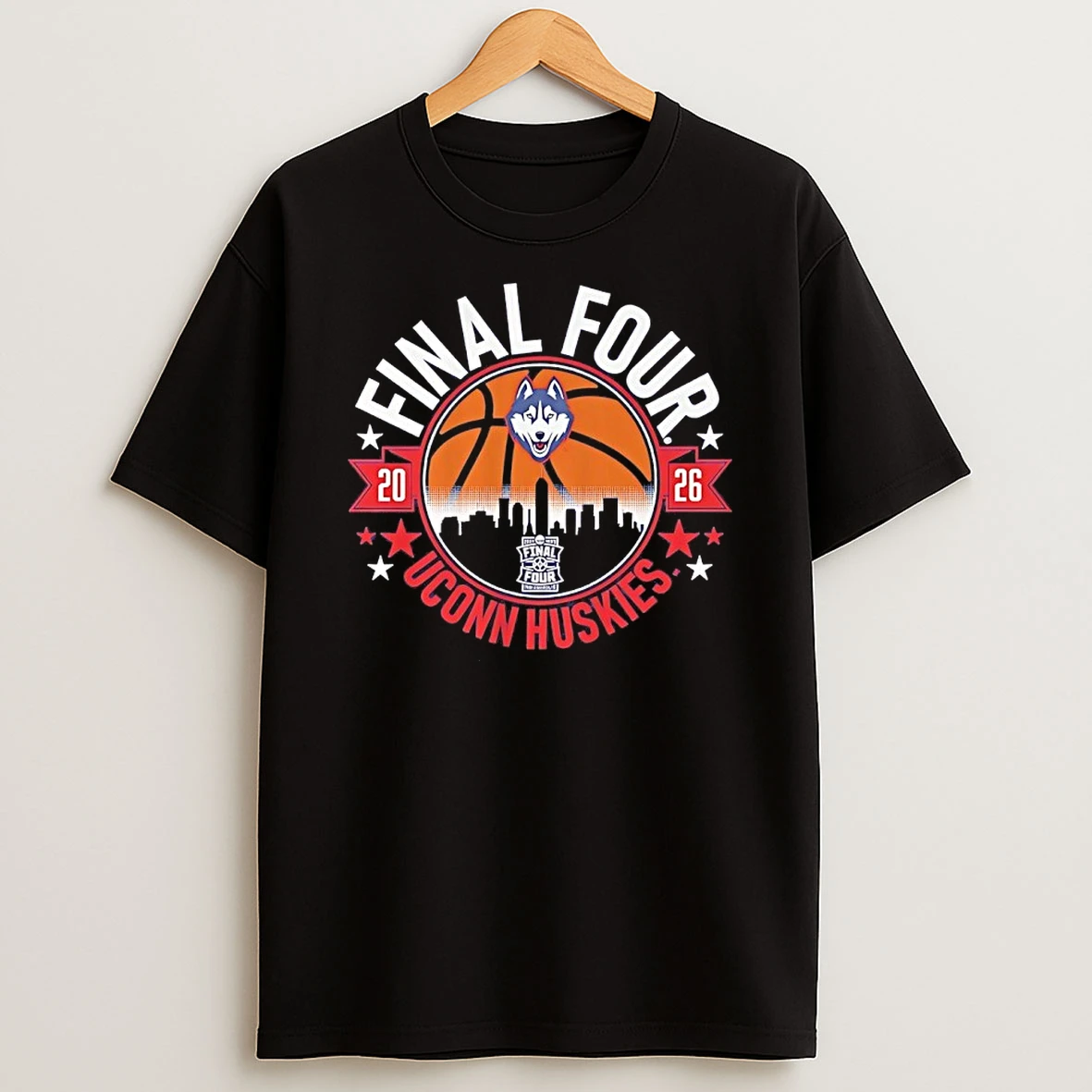 Uconn Huskies 2026 Ncaa Mens Basketball Final Four Skyline Shirts
