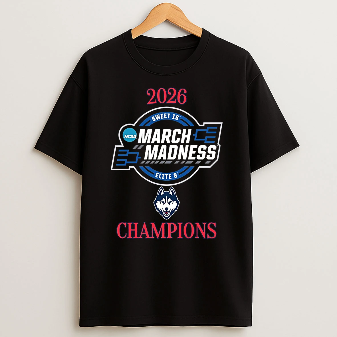 Uconn Huskies 2026 Ncaa Mens March Madness Sweet 16 Elite 8 Champions Logo Shirts