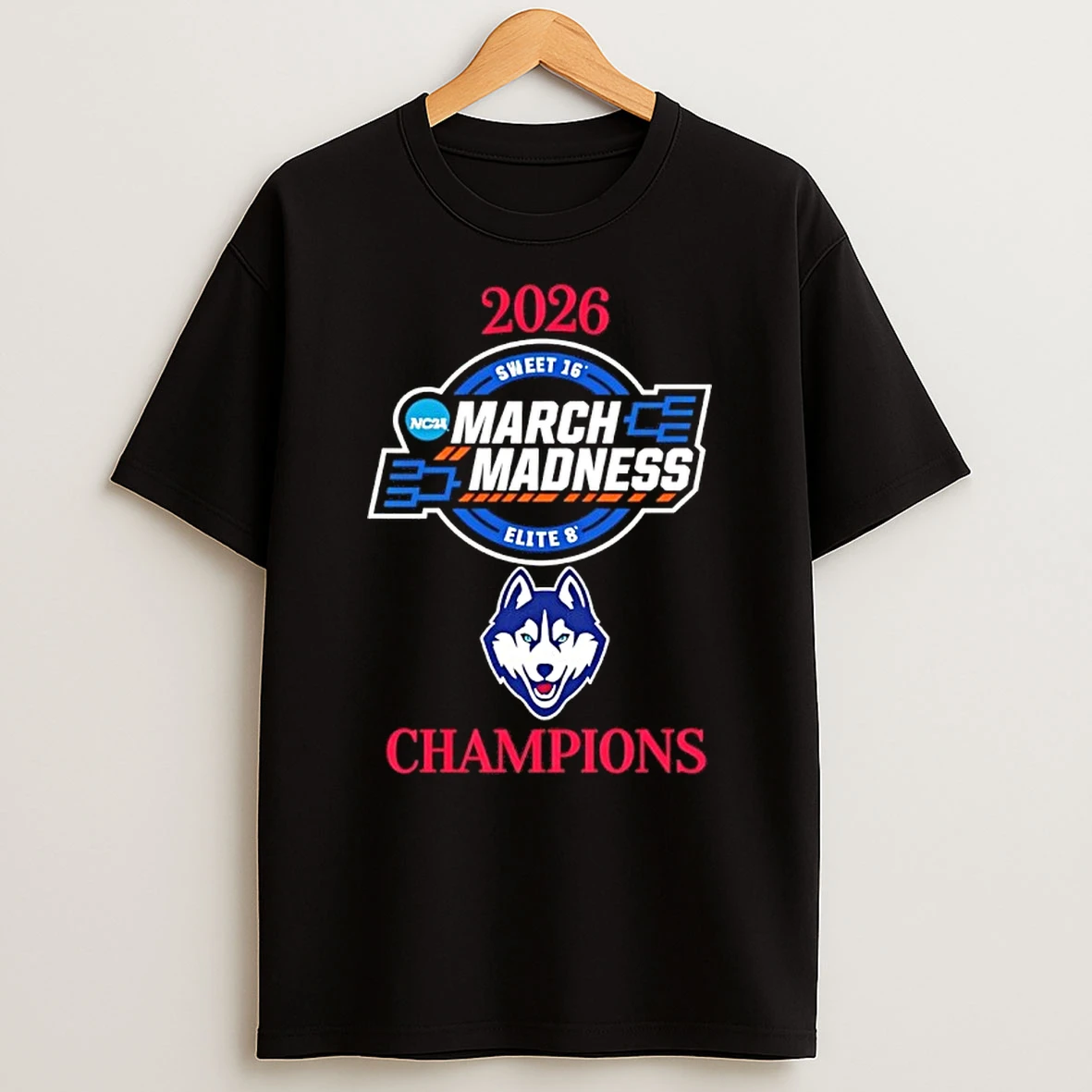 Uconn Huskies 2026 Ncaa Womens March Madness Sweet 16 Elite 8 Champions Logo Shirts