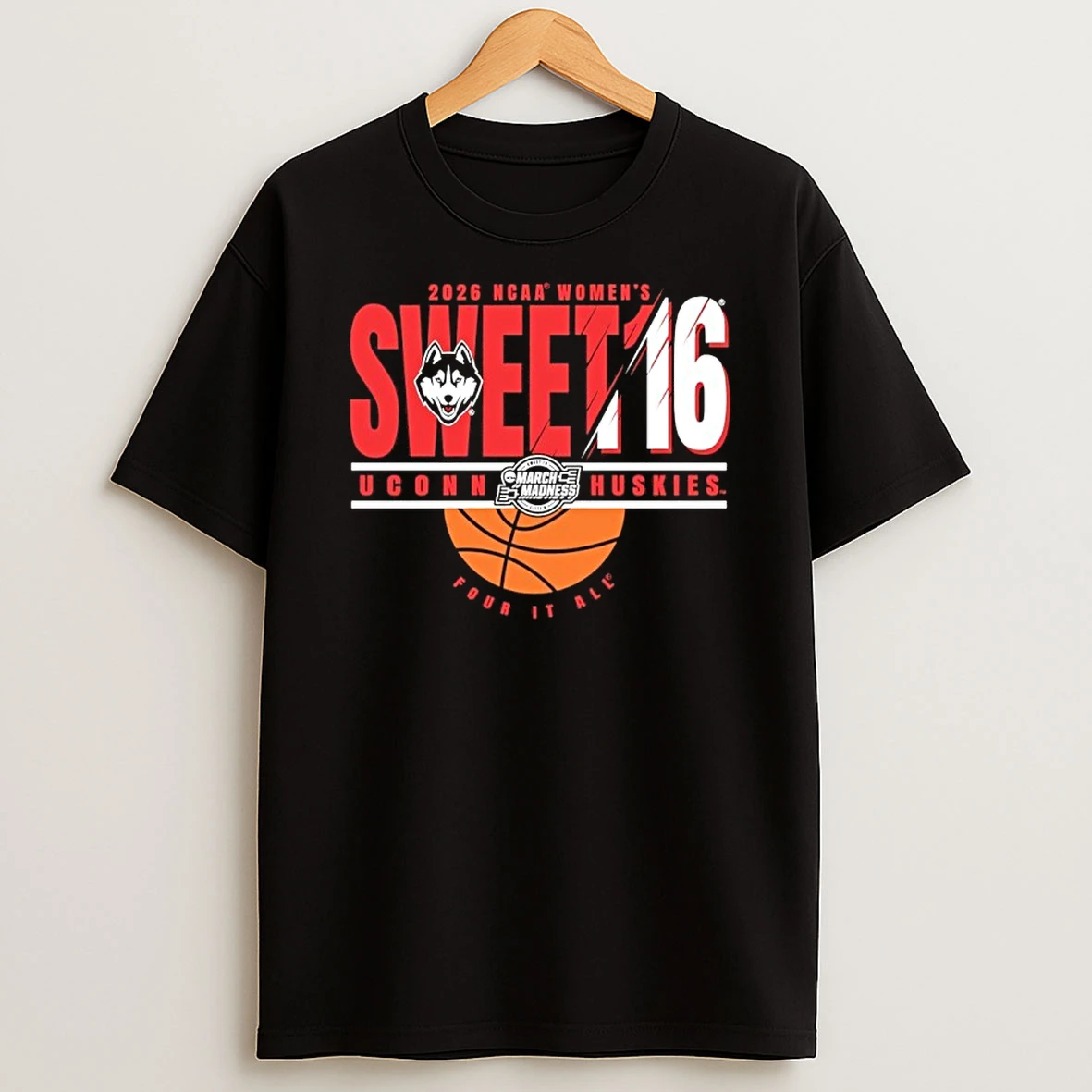 Uconn Huskies Sweet 16 2026 Womens March Madness Shirts