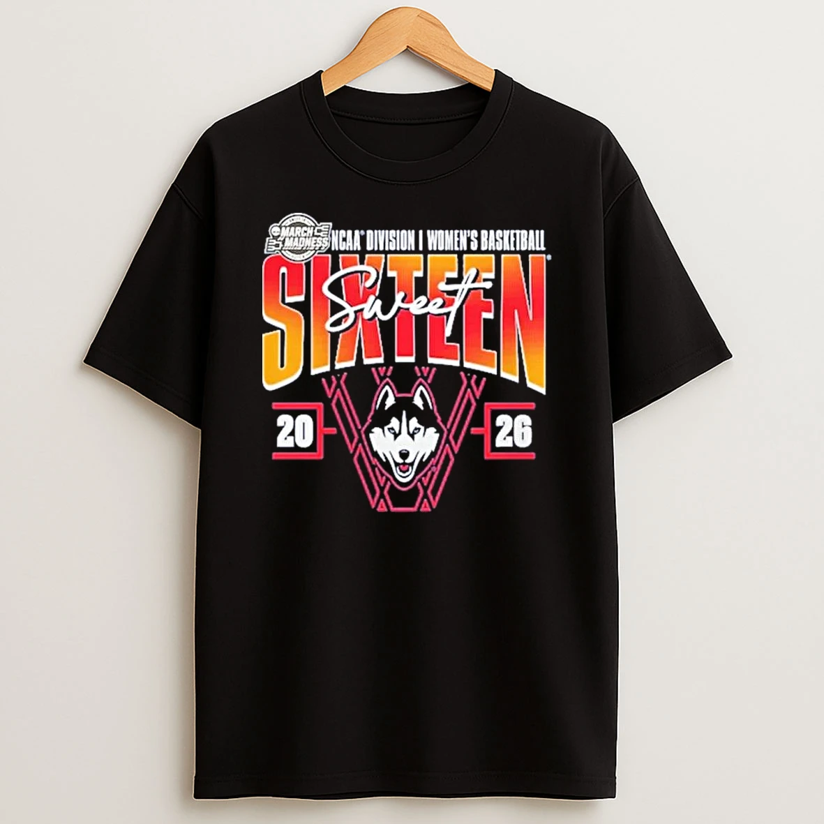 Uconn Huskies Womens Basketball Sweet 16 Court Shot Shirts