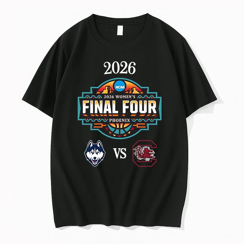 Uconn Huskies Vs South Carolina Gamecocks 2026 Ncaa Womens Basketball Final Four Phoenix Logos Shirts