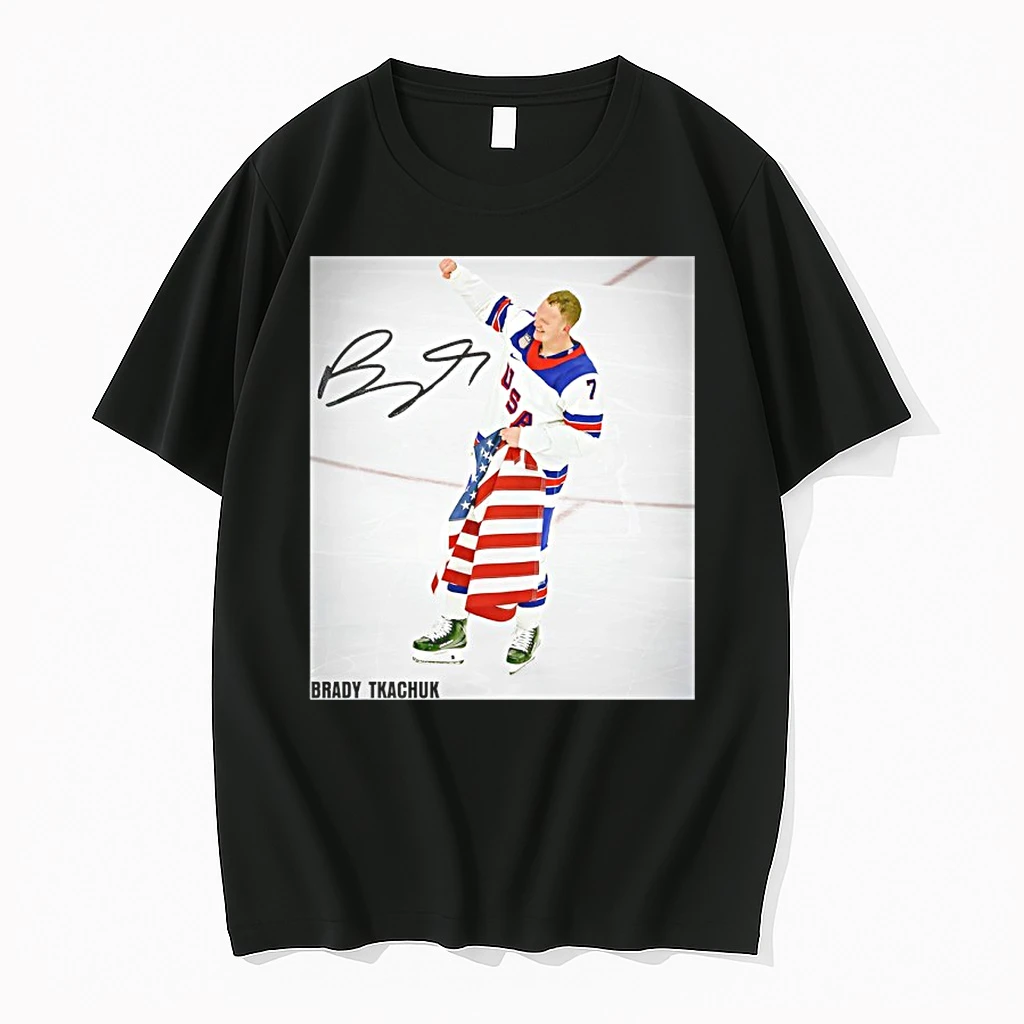 Us Hockey Brady Tkachuk 2026 Winter Olympics Gold Medal Autographed Shirts