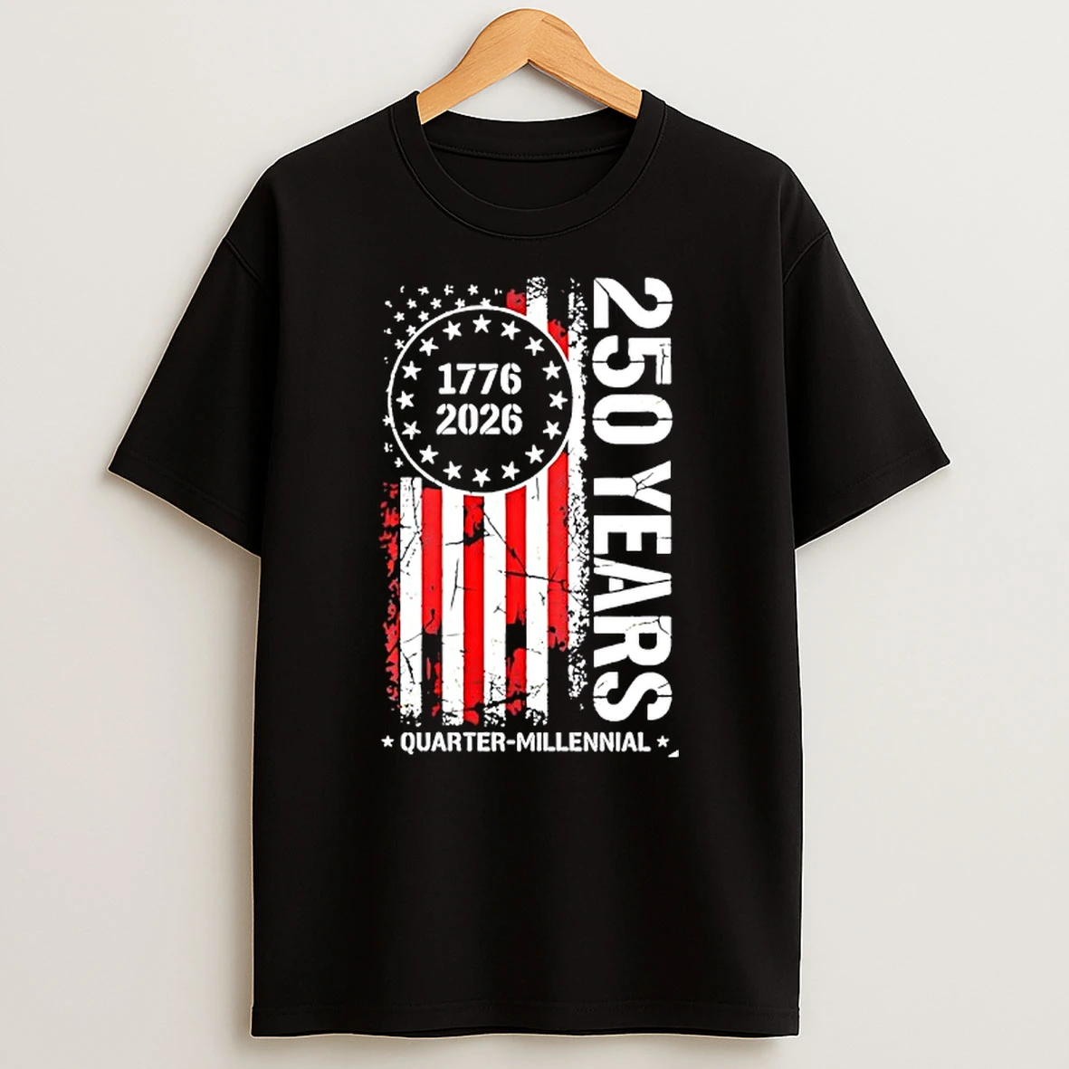 Usa 250 Years Quarter Millennial 1776 2026 American Flag Retro Shirts