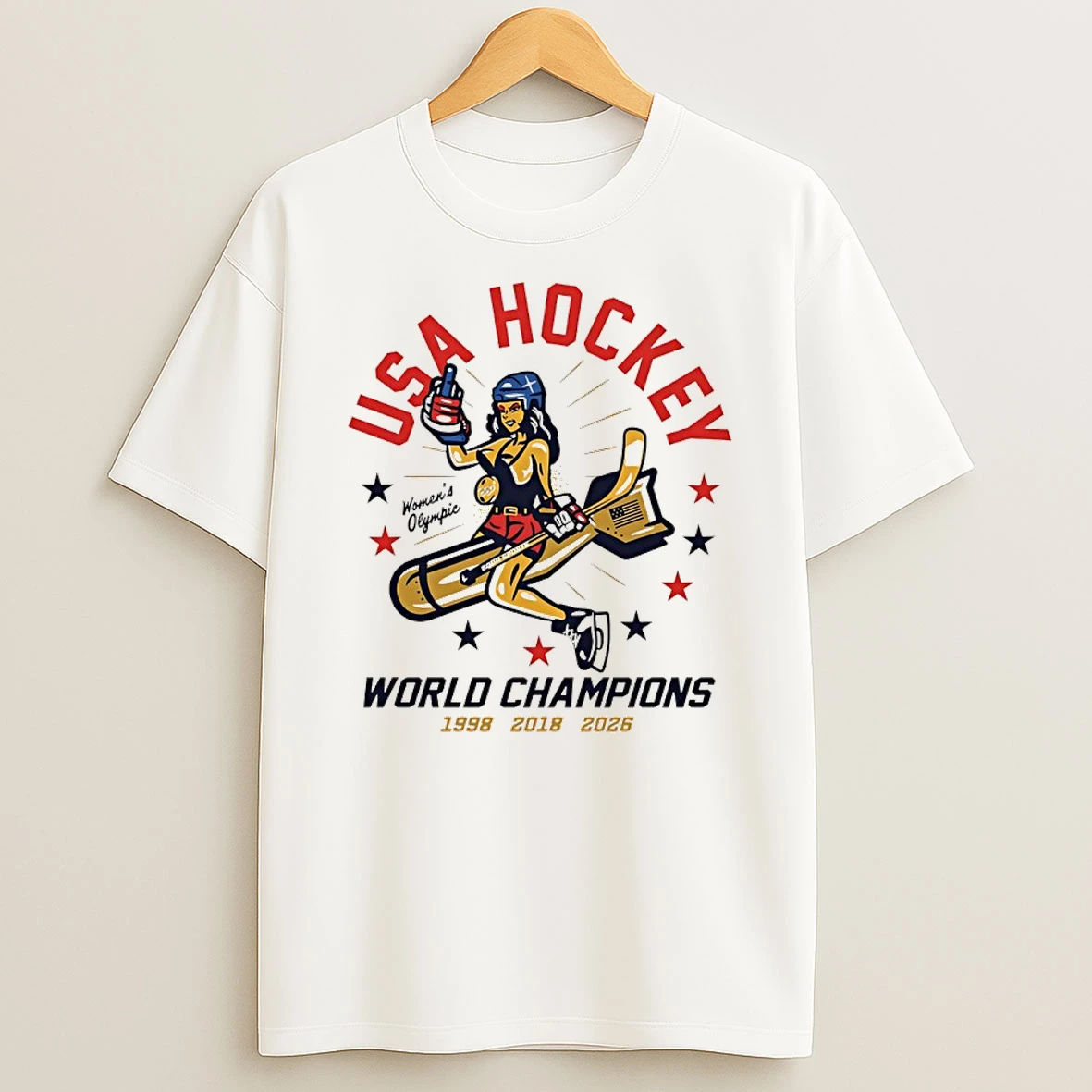 Usa Hockey Womens Olympic World Champions 1998 2018 2026 Shirts