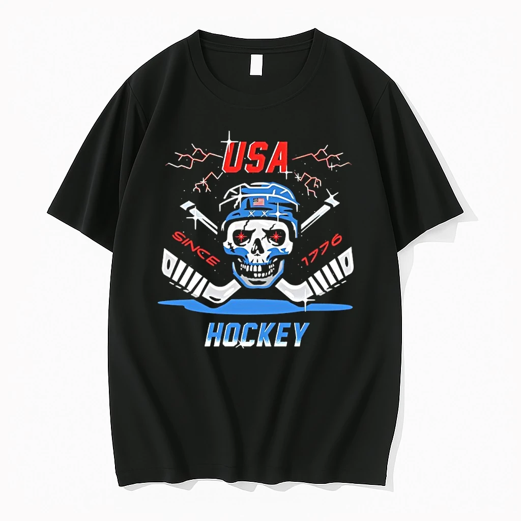Usa Hockey Skull Since 1776 Shirts