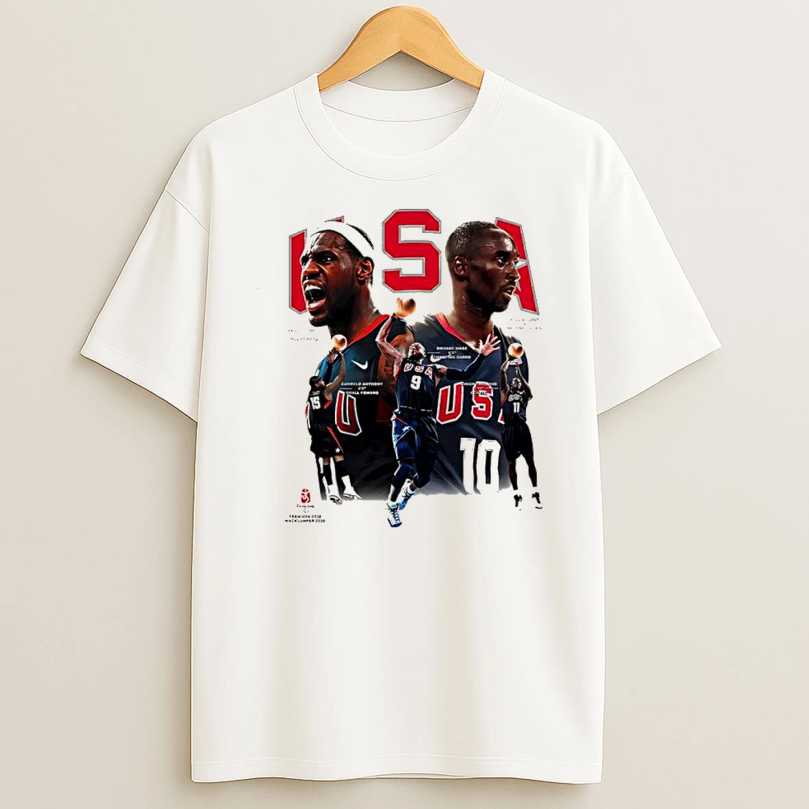 Usa Team Lebron James Kobe Bryant 2008 Beijing Shirts