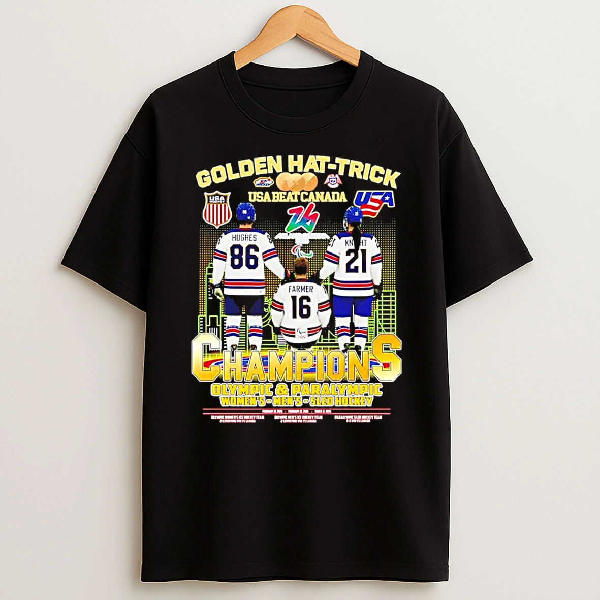 United States Ice Hockey Win All Three Olympic And Paralympic Gold Medals 2026 Shirts