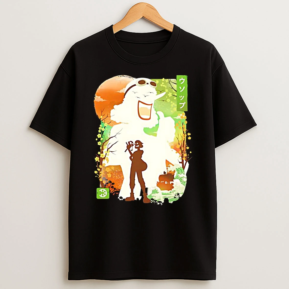 Usopp One Piece Anime Silhouette Ukiyo E Shirts