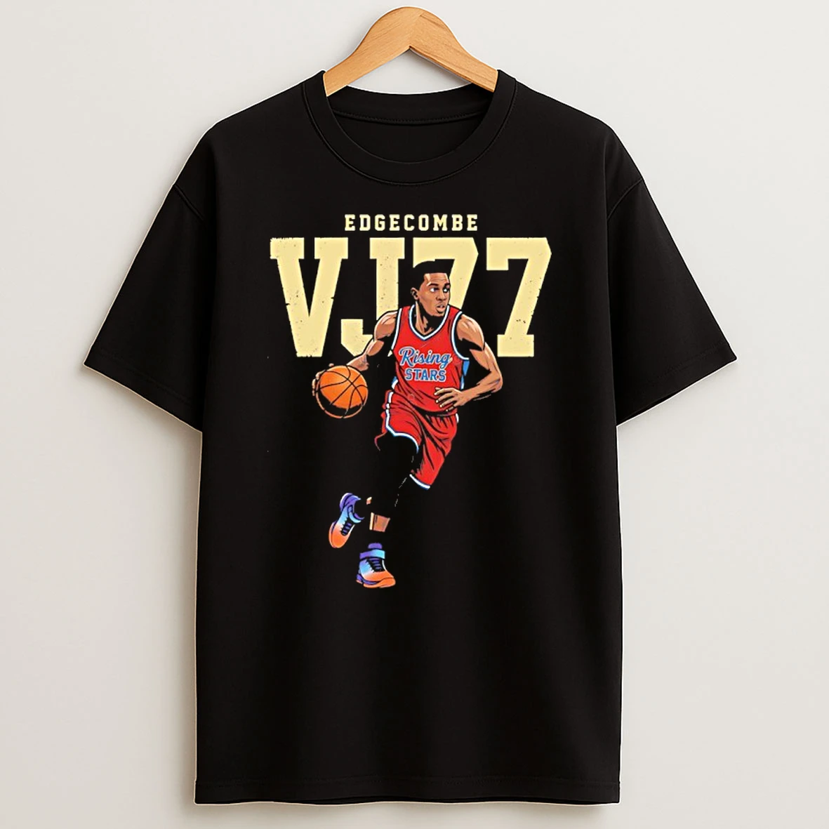 Vj Edgecombe Rising Star Number 77 Basketball Cartoon Shirts
