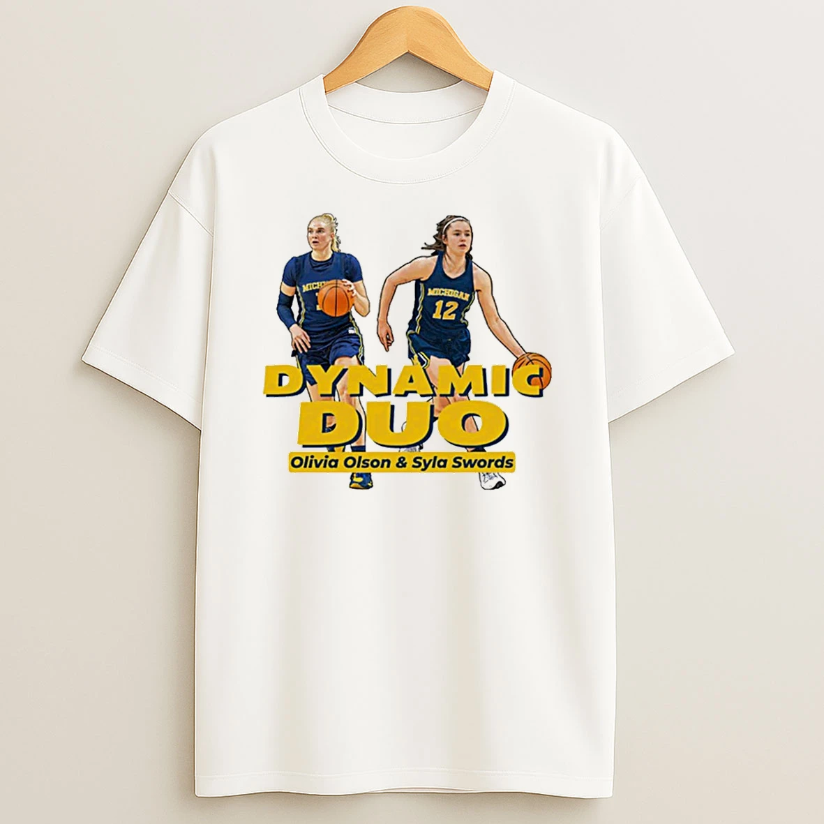 Valiant University Of Michigan Womens Basketball Olivia Olson And Syla Swords Dynamic Duo Shirts