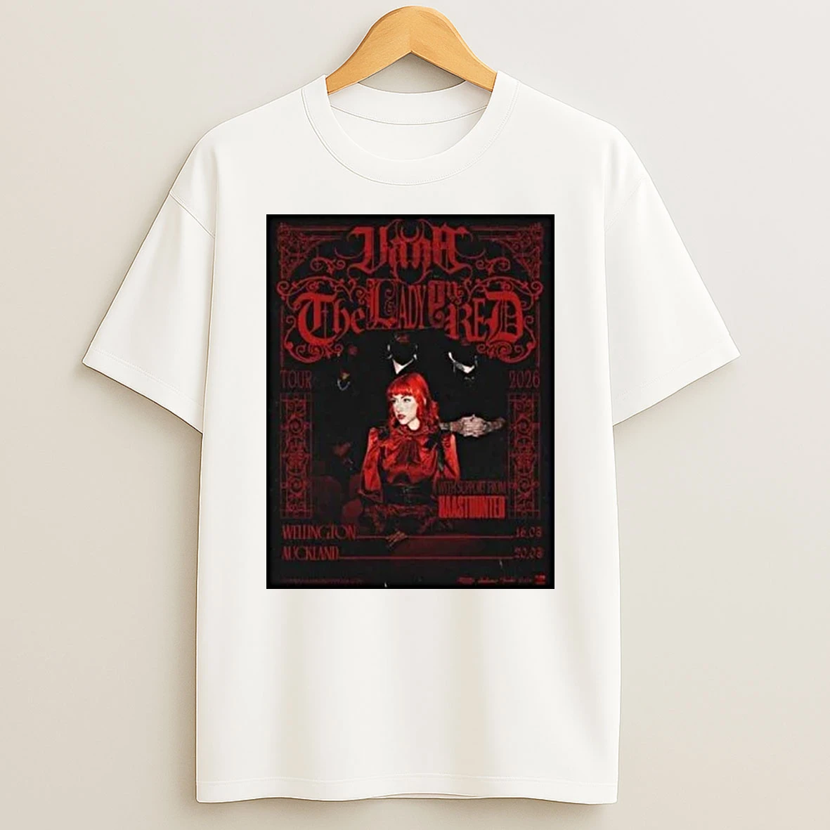Vana The Lady In Red Tour 2026 New Zealand In Wellington Shirts