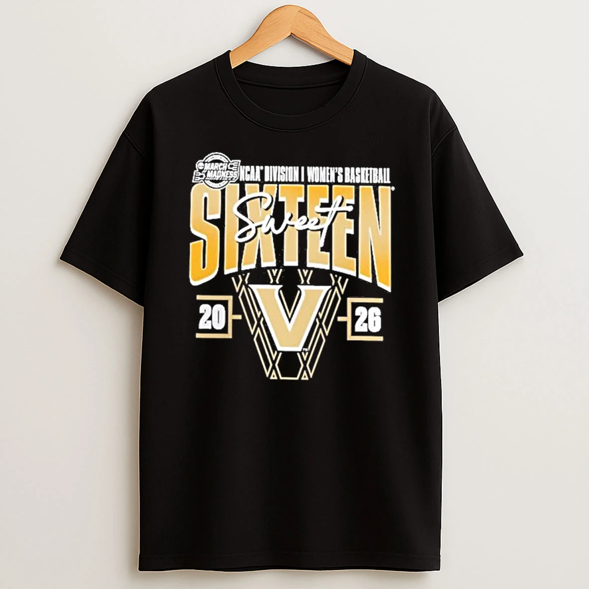 Vanderbilt Commodores Womens Basketball Sweet 16 Court Shot Shirts